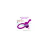 Anneau violet vibrant silicone avec langue picot 